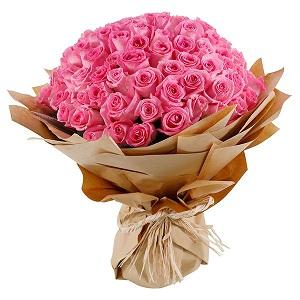 5 dozen Red Roses Round Bouquet - Redflowersngifts.com